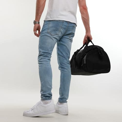 Mens & Womens Sports & Gym Travel Holdall Bag in Navy Blue — view 5