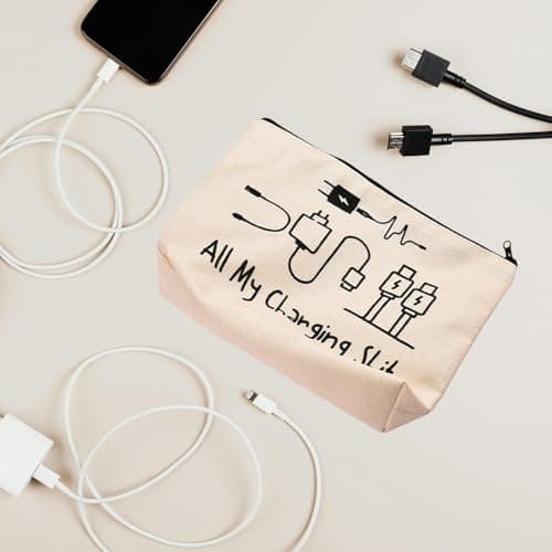 Funny Cable Organiser Bag,Travel Cable Organiser Pouch Case Charger Bag,Travel Essentials Accessories Gifts for Women Men Travelling Holiday — view 6