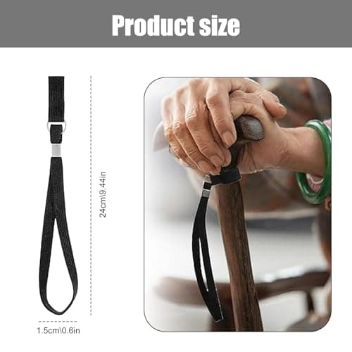 4 Pcs Walking Stick Wrist Straps, 24 cm Nylon Cane Loops for 16 to 20 mm — view 2