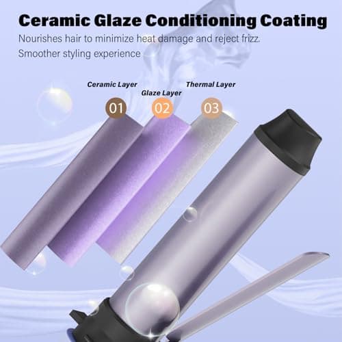 Curling Iron, Rechargeable Wireless Mini Travel Size Curling Wand with 3 Temperature Settings, Styling Tools & Appliances for Short Hair Styling, Wand — view 6