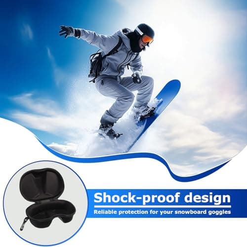 Ski Goggle Case, EVA Extra Large Sports Storage Holder, Water Resistant Ski Snowboard Goggles Box For Ski Sunglasses Sports Glasses Goggles — view 2