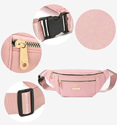 Estwell Bum Bag Fanny Pack Men Women Fashion Festival Fanny Pack Travel Waist Pack Lightweight Adjustable Waist Bag for Running Walking Hiking Jogging, Beige — view 3