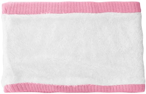 ATNKE Winter Warm Neck Gaiters Thicken Windproof Scarves Dust Face Mask Ski Circle Double Layer Fleece Lined Knit Scarf Gifts for Men and Women/Pink — view 4