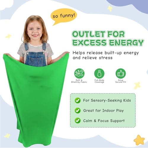 Stretchy Resistance Band for Kids Sensory Play – Elastic Sensory Band for Autism, ADHD & Sensory Processing Needs, Solo Stretch or Two-Child Cooperative Play, Calming Indoor Movement Tool — view 6