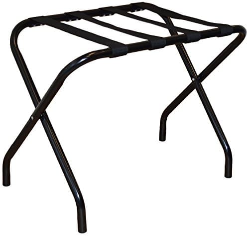 Harbour Housewares Folding Metal Luggage Racks - Black - Pack of 2 - Portable Folding Single Tier Home Bedroom Suitcase Foldable Suit Case Holder Travel Chest Storage Stand — view 3