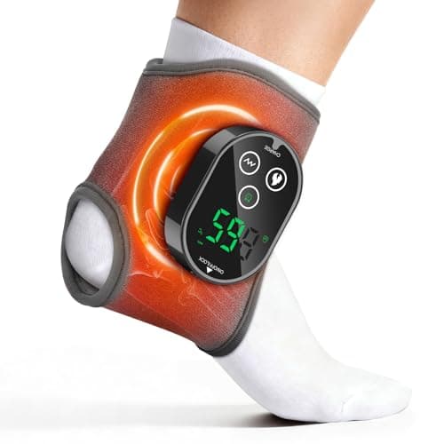 Heated Ankle Massager with Heat Vibration, Cordless Rechargeable Ankle Wrap