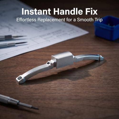 Silver Plastic Trolley Handle Bracket Repair Part for Suitcase Luggage — view 3