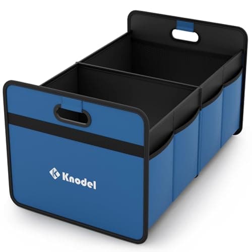K KNODEL Car Boot Organiser, Foldable Car Boot Storage (Small, Blue)