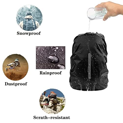MOPHOEXII 2 Pack Waterproof Rain Cover for Backpack, Backpack Rain Cover with Reflective Strip,Rucksack Rain Cover for Bicycling/Hiking — view 4
