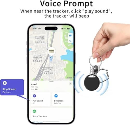 RSH Air Tracker Tag 4 Pack Item Finder Bluetooth Key Tracker Work with Apple Find My (iOS), 80 dB Alarm,IP67 Waterproof Smart Tag with Replaceable Battery, for Keys, Wallet, Luggage, Bags — view 5