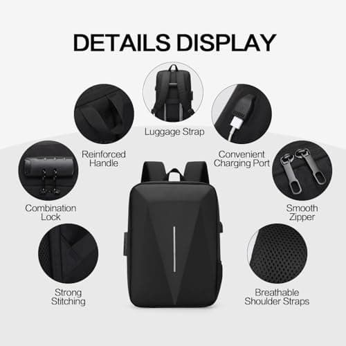 HFLZBRO Bag for Starlink Mini - Storage Bag Case for Starlink Dish and All Accessories - Anti-theft Water-resistant Backpack (BLACK) — view 4