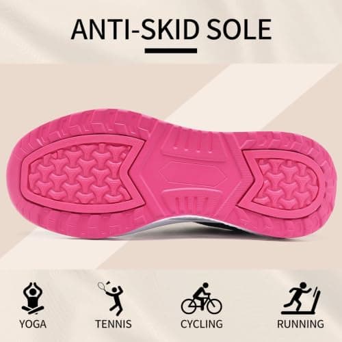 Womens Walking Trainers Orthopedic Walking Shoes Air Cushion Lightweight Walking Shoes Breathable Running Sneakers Rocker Sole Shoes Non Slip Sports Shoes Womens Gym Training Shoes — view 4