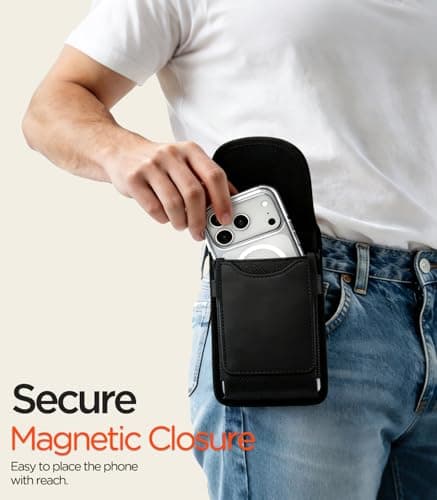 URDIKKG Phone Holster for iPhone 17/16/15/14/13 Pro Max and Plus, L-Black — view 6