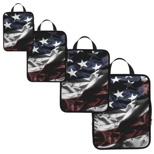 4 Set Compression Packing Cubes Lightweight Expandable Packing Organizers
