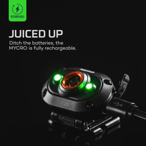 NEBO MYCRO Head Torch - Rechargeable Headlamp & Cap Light for Runners - Headlight with Strap for Outdoor Activities, Running & Sports, Water Resistant - 400 Lumen — view 4