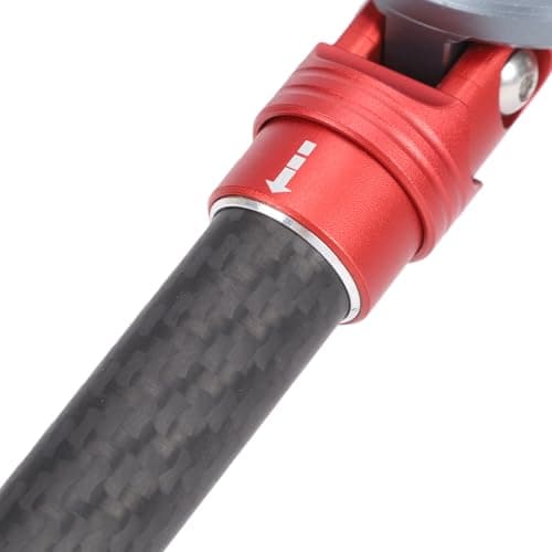 ZAICOLER Tabletop Tripod Lightweight Carbon Fiber Ergonomically Retracted Rubber Pad Small Desktop Tripod Handle with Versatile Expansion Options for Mobile Phone Camera Projector — view 4