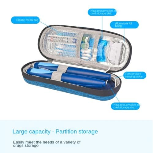 Compact Cooler Case - Temperature Display Insulated Medication Storage — view 3