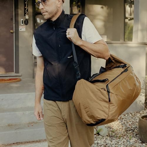 Peak Design Travel Duffel 50L, Black, Extra-Wide Single Zip Access, Weatherproof Shell, 4 External Pockets, Fits Packing Cubes & Camera Cubes, Ideal for Weekend Trips, Versatile Duffel Bag for Travel — view 6