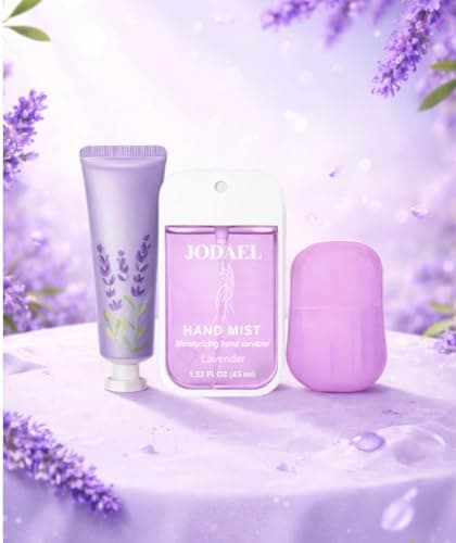 Mist Hydrating Hand Sanitizer Spray Hand Care Set Women and Mens Gifts Birthday Gifts Germ & Virus Protection Travel Size- (lavender) — view 3