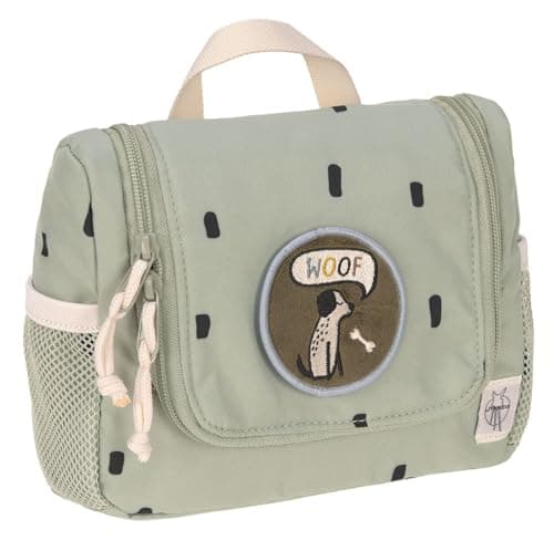 LÄSSIG Children's Toiletry Bag, Wash Bag, Hanging Toiletry Bag, 20 cm/Mini Wash Bag, Olive, TU EU, Wash Bag for Children