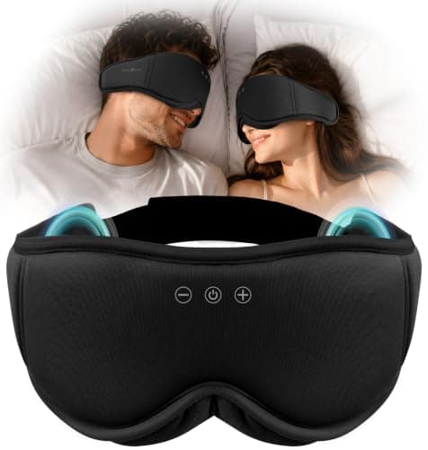 MUSICOZY Sleep Mask Headphones | 100% Blackout 3D Cooling Bamboo Cotton