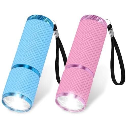AXFEE 2PCS Small Torch, Battery Operated Torch,Flashlight-Torchs with 9 LED