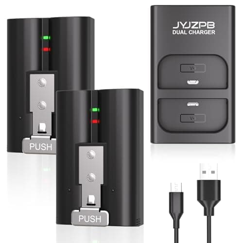 7200mAh JYJZPB Quick Release Battery for Ring, 2 Pack+Charger Station