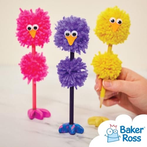 Baker Ross AG238 Coloured Wool Value Pack - Pack of 10 Bundles, 10g Each, 3mm Thick, Assorted Colours, Yarn, Knitting, Crochet — view 5
