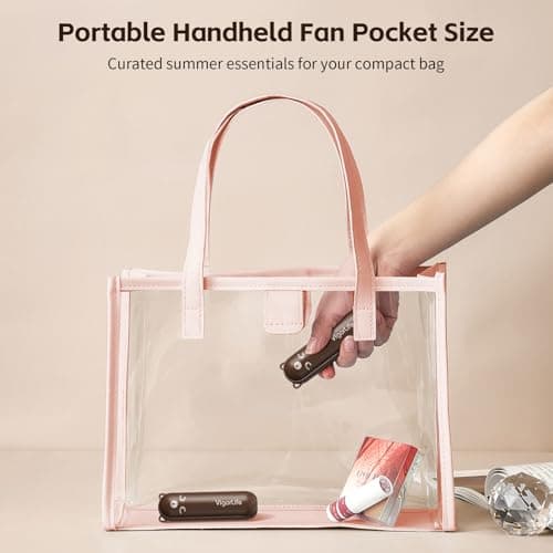 VigorLife Handheld Mini Fan, USB Rechargeable 3 IN 1 Foldable Pocket Design — view 2