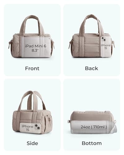 BAGSMART Crossbody Bags for Women, 5L Mini Gym Bag Womens, Black — view 6