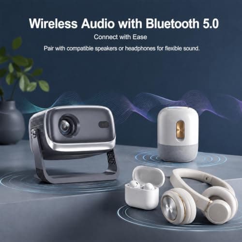 Outdoor Projector with WiFi & Bluetooth, Auto Focus Smart Short Throw — view 6