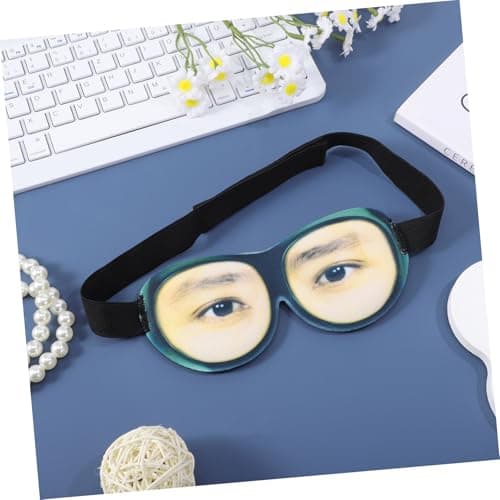 3D Funny Sleep Mask Black Polyester Breathable Eye Shade — view 5