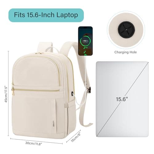 HOMIEE Travel Backpack for Women, 15.6 Inch Laptop Carry On Bag, 20L — view 2