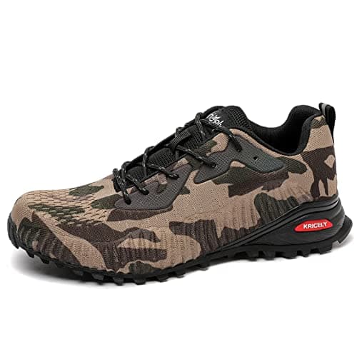 Kricely Trail Running Shoes Mens Breathable Lightweight Trainers Non-Slip Low Rise Walking Shoes（Camouflage 10） — view 3
