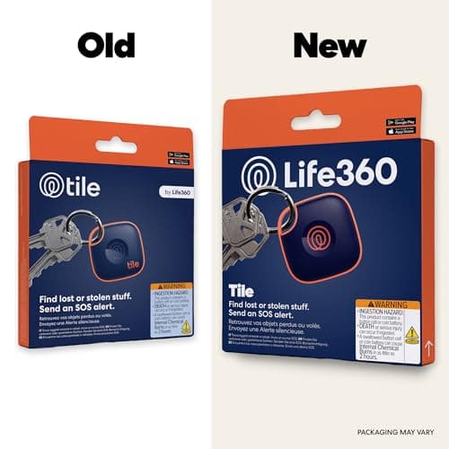Life360 Tile - Bluetooth Tracker, Keys Finder and Item Locator for Keys, Bags and More. Phone Finder. Both iOS and Android Compatible. 1-Pack (Navy Blaze) — view 2
