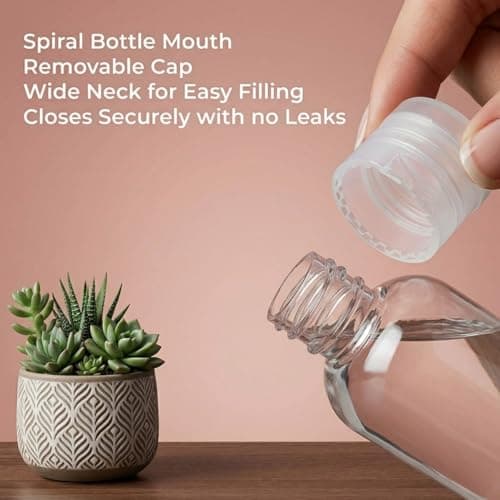 4x 100ml clear Travel Bottles with Flip Cap for Toiletries Empty Refillable Clear Plastic Travel Liquid Containers Ideal For Shampoo Cosmetic Lotion Body Wash Makeup Shower Gel Hand Soap (pack of 4) — view 6