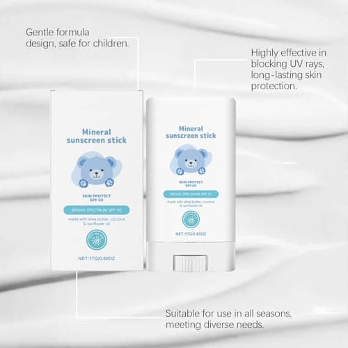 Kids Sun Cream Stick SPF 50 – Gentle Mineral Sunscreen for Baby & Children | Safe UVA/UVB Protection for Face & Body | Water-Resistant, Non-Greasy Sunblock for Outdoor Play | Hypoallergenic & Reef-Fri — view 5