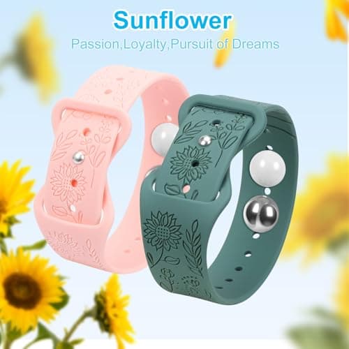 Travel Sickness Bands, Adjustable Acupressure Decoration Wristbands, Acupressure Nausea Relief Band for Morning Motion Sickness, Bands for Car Sea Fly Sickness-Pine Green — view 4