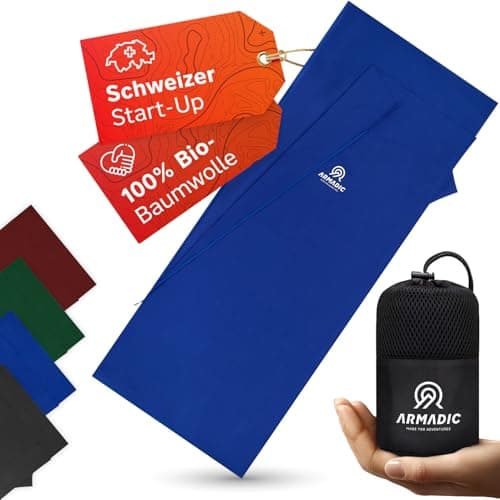 Armadic® Sleeping Bag 100% Organic Cotton with Zip (Only 370 g)