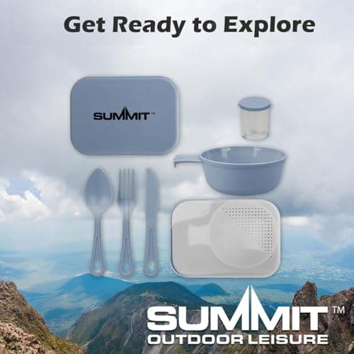 VFM e-Store - Summit Mess Set Cutlery, Chop Board, Spice Pot Bowl & Mug - Camping, Travel Holiday Accessories for Summer - 13cm X 18cm Blue X 1 — view 6
