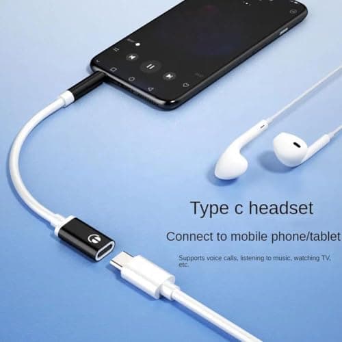 Essivox Type-C to 3.5mm Red Audio Adapter, Universal Analog Cable for Smartphones and Laptops, Noise Cancelling Headphone Adapter — view 2