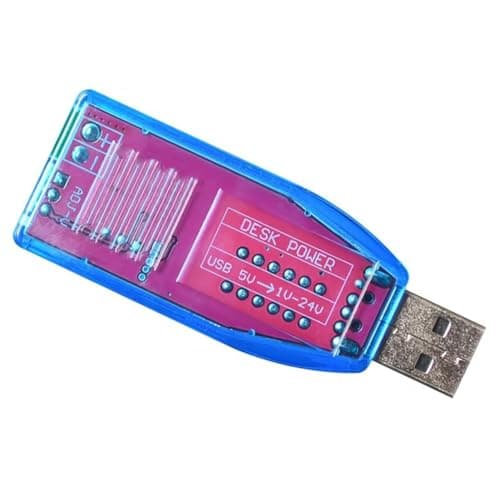 Iegefirm DC-DC 5V to 3.3V 9V 12V 24V USB Step UP/Down Power Supply Module Adjustable Boost Buck Converter Out DC 1.0V-24V Red — view 5