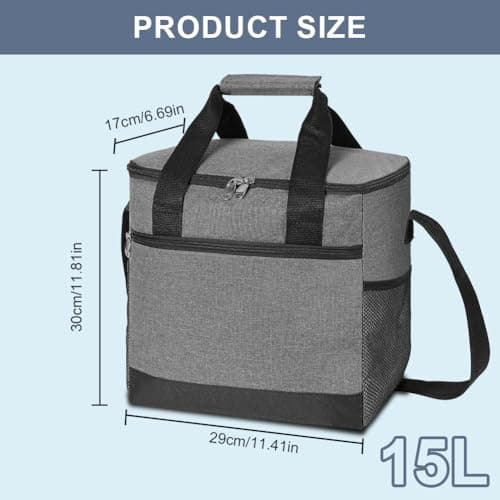Ainiv 15L Insulated Lunch Bag, Waterproof & Leak Resistant — view 2