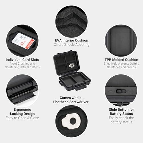 NP-FZ100 NP-W235 Portable Camera Battery Memory Card Storage Case — view 4