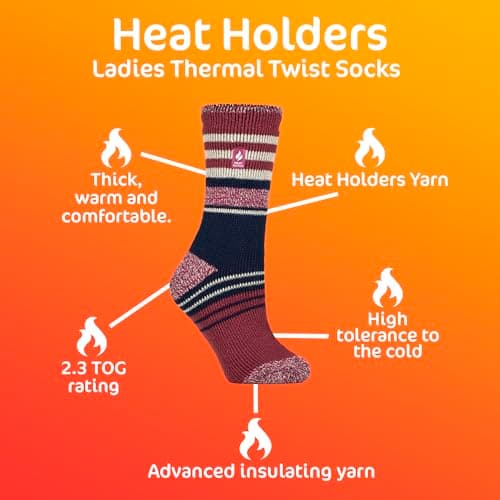 HEAT HOLDERS – Womens Thermal Socks, Thick Fluffy Winter Socks Size 4-7 | Warm Socks for Indoor & Outdoor Wear (UK, Numeric, 4, 7, Regular, Regular, Navy/Dark Teal) — view 6