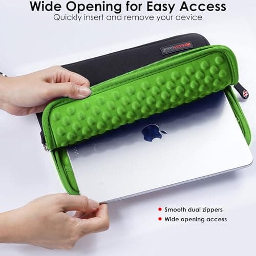 TECHGEAR Universal Neoprene Padded Sleeve Case for 9-11" Tablets: iPad Pro/Air 11", iPad A16 10.9", iPad 10.2", Samsung Tab A11 Plus A9+ S10 Lite S9 FE, Lenovo Tab M10 - Shockproof Zipped Pouch — view 4