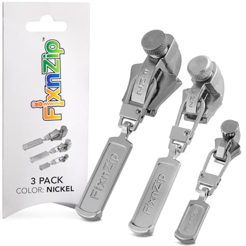 FixNZip® Zipper Repair Kit - 3 Pack - Nickel