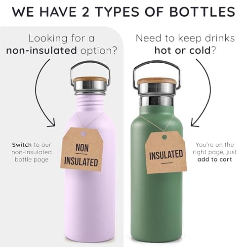 Bambaw 1l Insulated Water Bottle Metal, Water Bottle Stainless Steel 1l — view 6