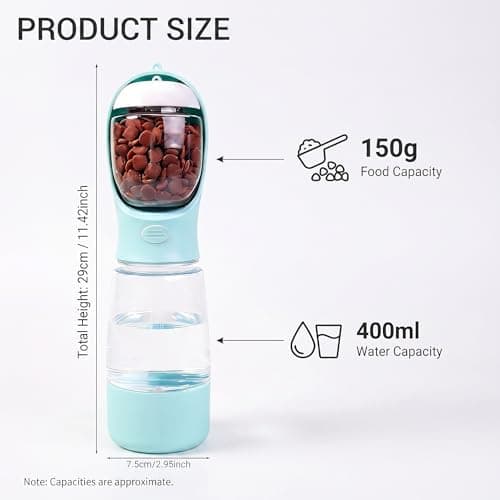 Dog Water Bottle, 4-In-1 Portable Pet Drinking Flask, Leakproof — view 2