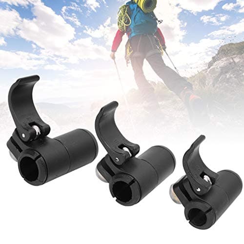 Climbing Stick Pole External Lock, 3Pcs Adjustable Outdoor Leisure Trekking Flip Hiking Sticks Lock 16 18 14mm Wear Resistant Replacement Walking Accessories for Mountaineering Backpacking Black — view 5